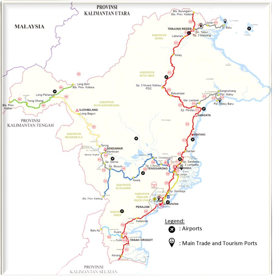 Freeways and Bridges in East Kalimantan